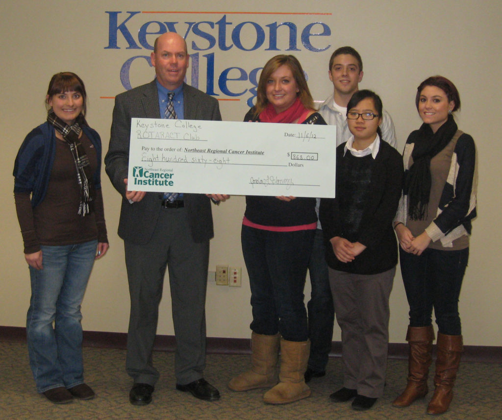 Keystone College ROTARACT Club Supports Cancer Institute