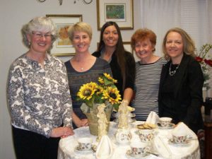 Pictured are members of the Pink Tea Planning Committee, from left to right: Patricia Lawless, Northeast Regional Cancer Institute; Denise Fried, Nicole Farber, Marjorie Hoffman and Dawn Brady, all from the Center for Cancer Wellness, Candy’s Place.