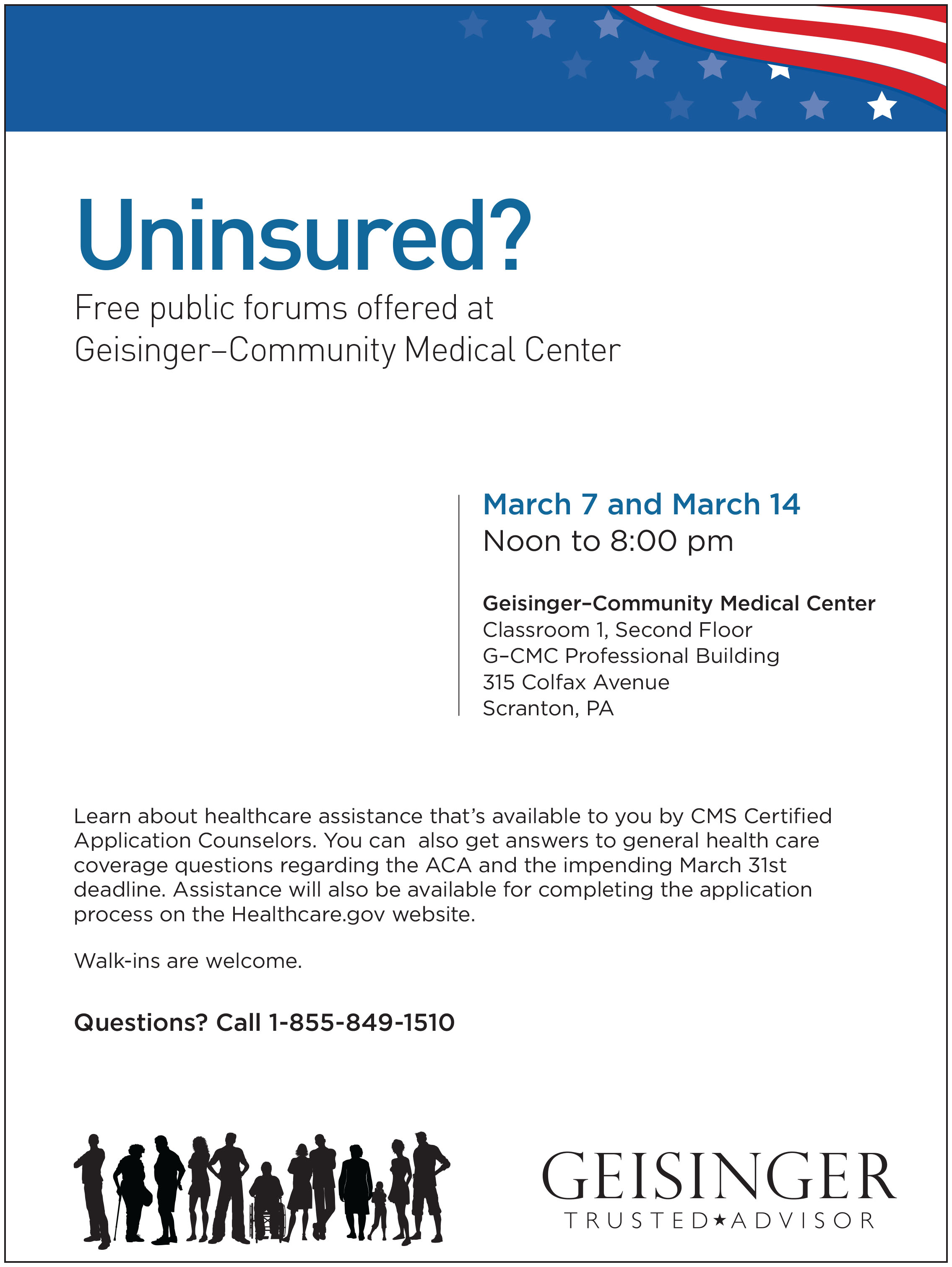 Geisinger-CMC To Offer Free Healthcare Assistance Forums - Northeast