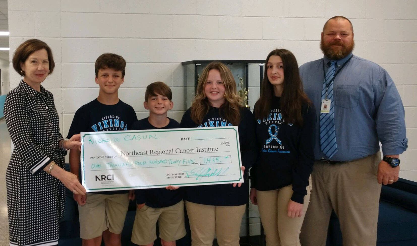 Riverside School District Raises 1,425 for Northeast Regional Cancer